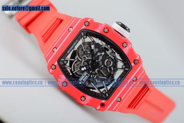 1:1 Richard Mille RM 35-02 RAFAEL NADA Watch Red PVD/Rubber